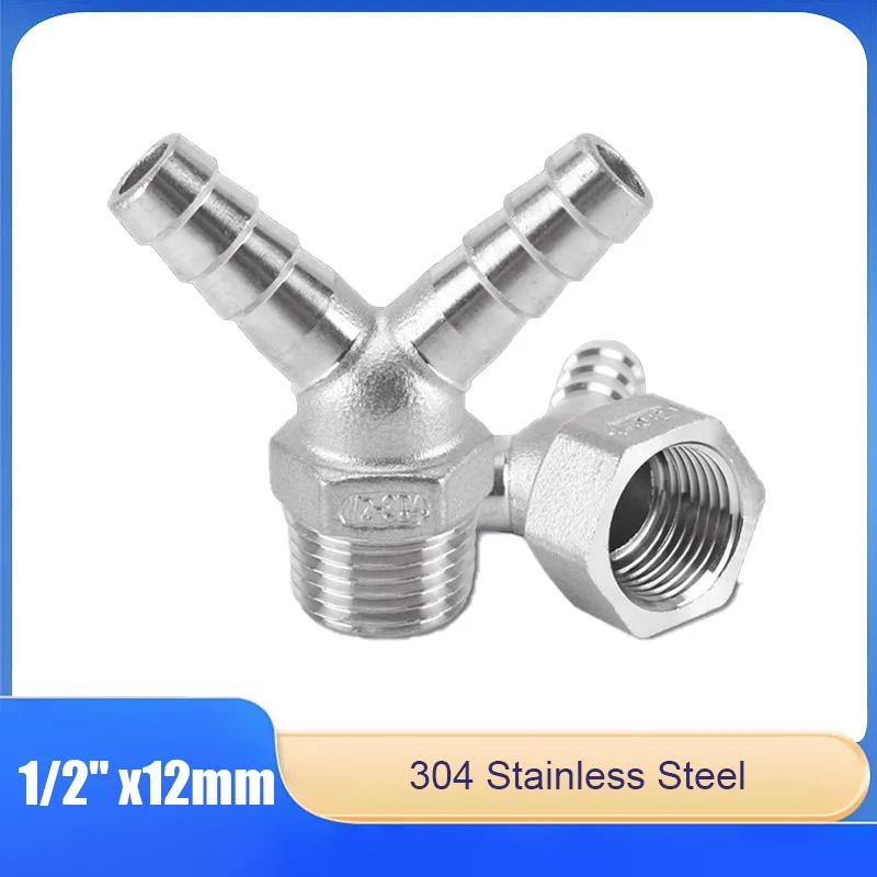 

Y-Shaped Pagoda Joint 4-Point Inner And Outer Wire Thread Gas Gas Hose Leather Water Plug Fitting 304 Stainless Steel
