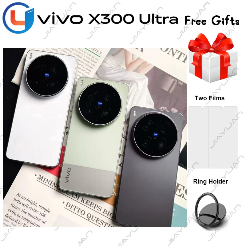 Original Vivo X300 Ultra 5G Cell Phone ZEISS Camera Snapdragon 8 Elite Gen5 6600mAh 100W Fast Charging IP68 Unlocked Smartphone