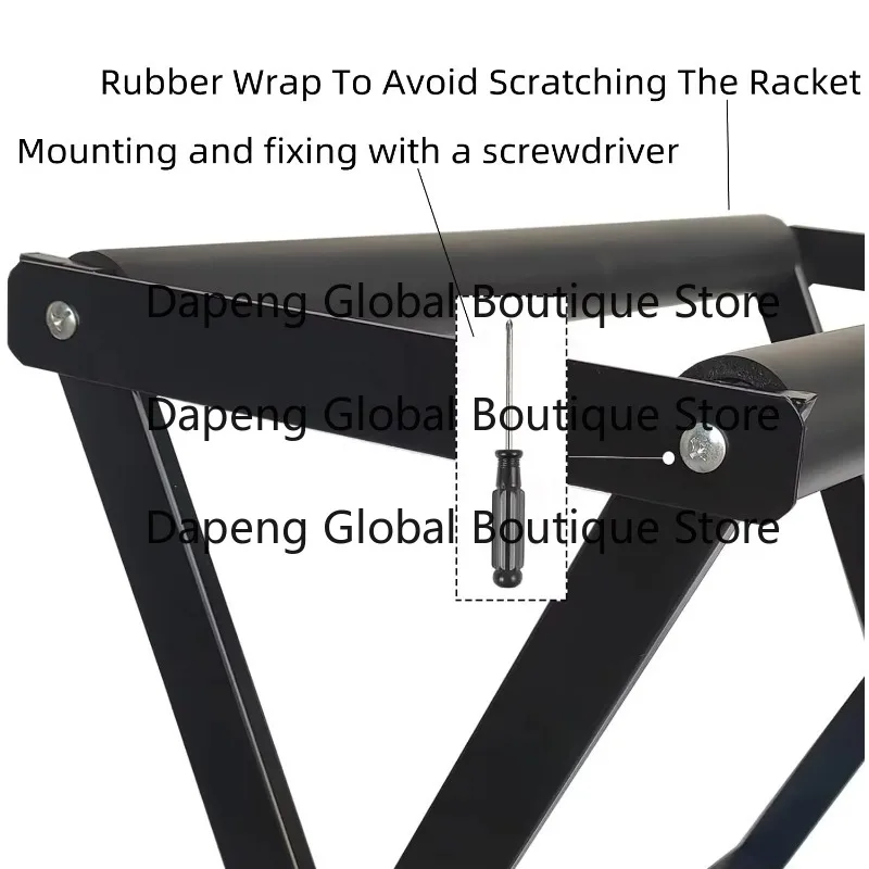 Metal Sports Racket Display Storage Rack Tennis Badminton Padel Equipment Sorting Holder