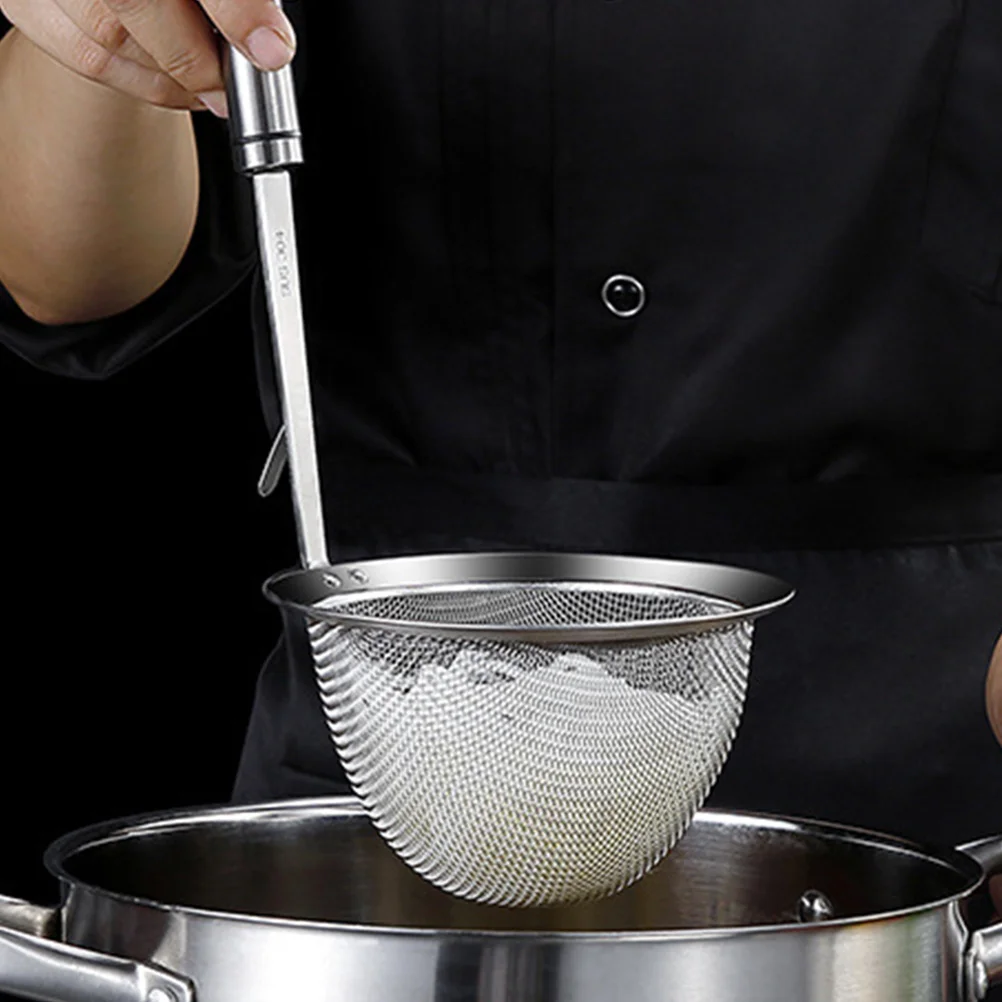 

Stainless Steel Noodle Strainer Spoon Mesh Colander Spoon Cooking Straining Basket Kitchen Filtering Ladle for Home