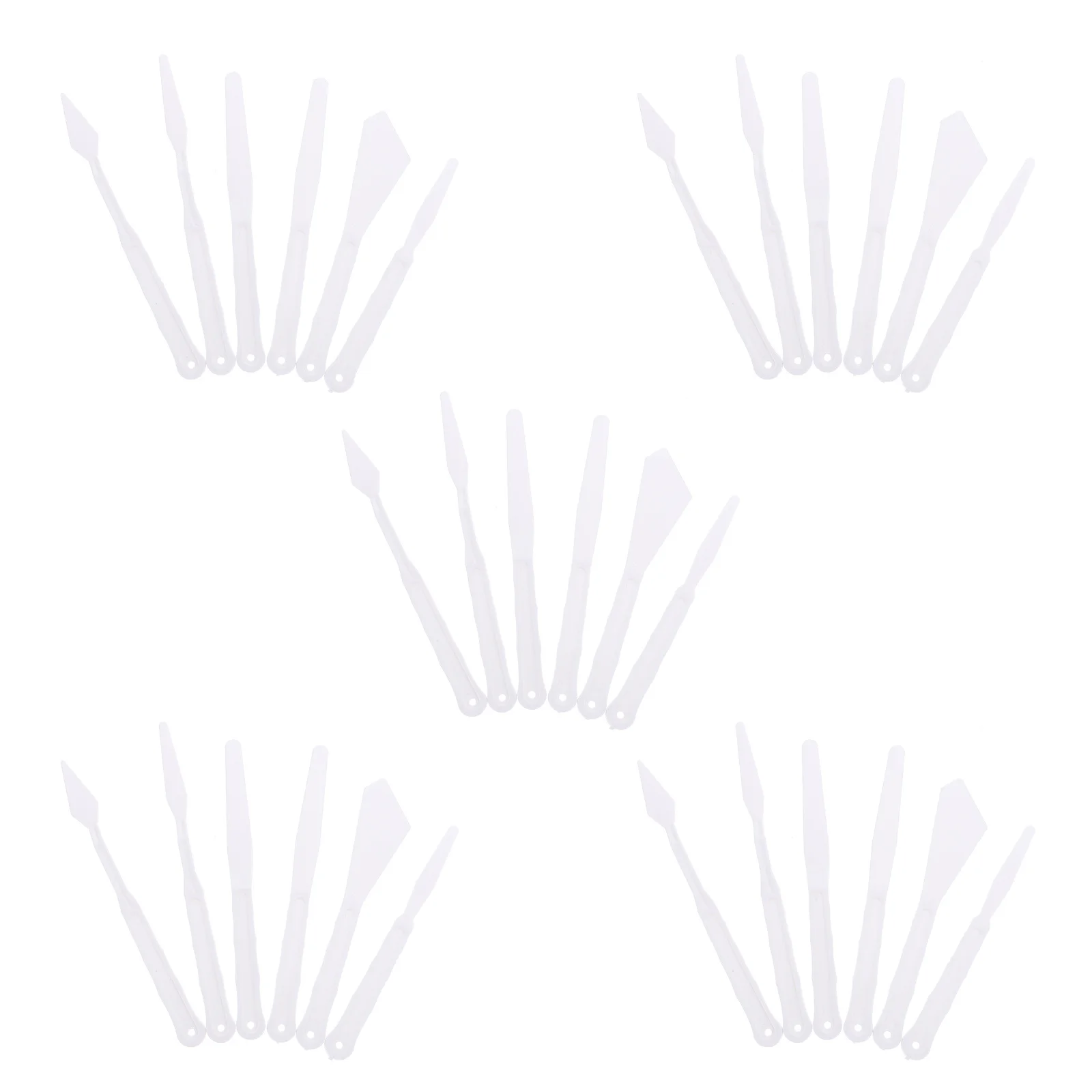 Long Handle 30pcs Painting Mixing Scraper Set Oil Color Spatula Professional Art Tools Supplies