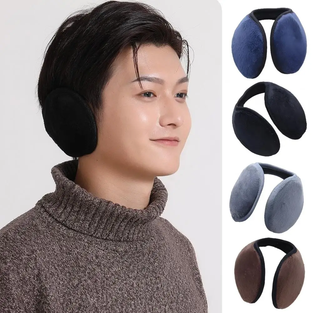 Orejeras de invierno para hombre con felpa gruesa para oreja a prueba de viento diseño antideslizante para actividades al aire libre para clima