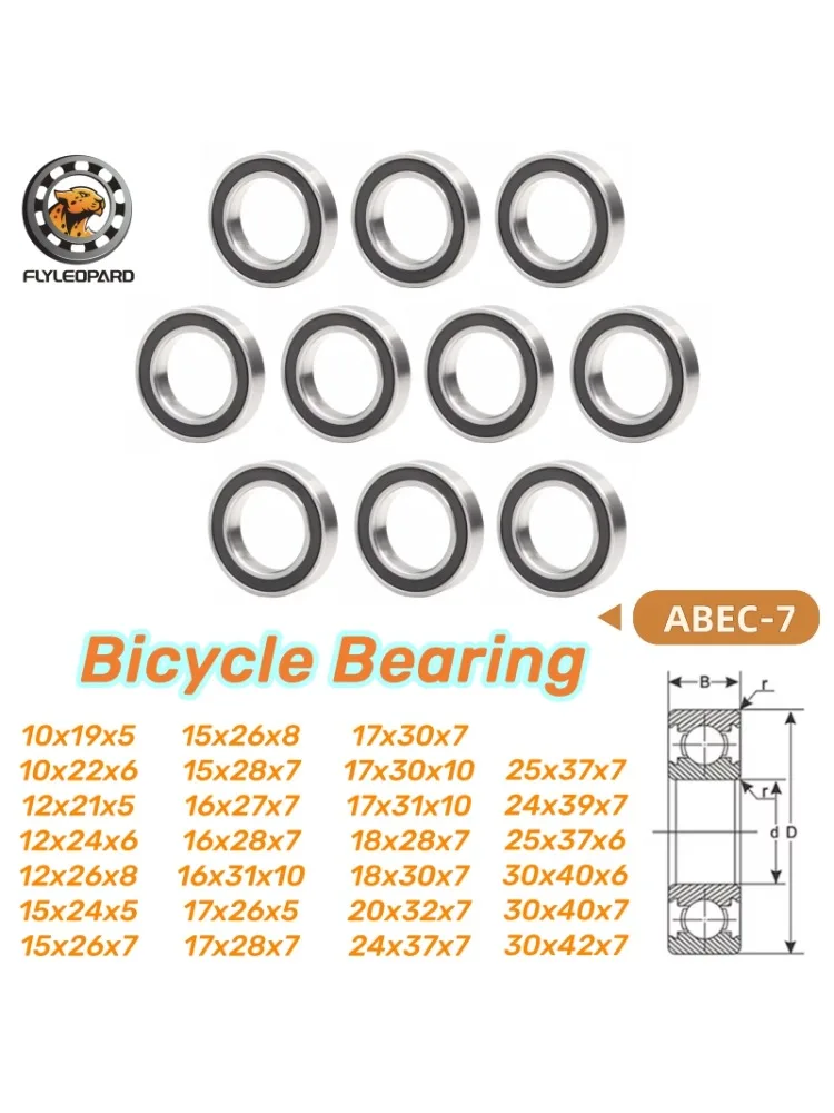 AliExpress NONE 10pcs 6902-2RS Bicycle Bearing ABEC-7 6800 6801 6802 6803 6804 6805 6901 6903 15267 17287 18307 -2RS Mountain Bike Bearings