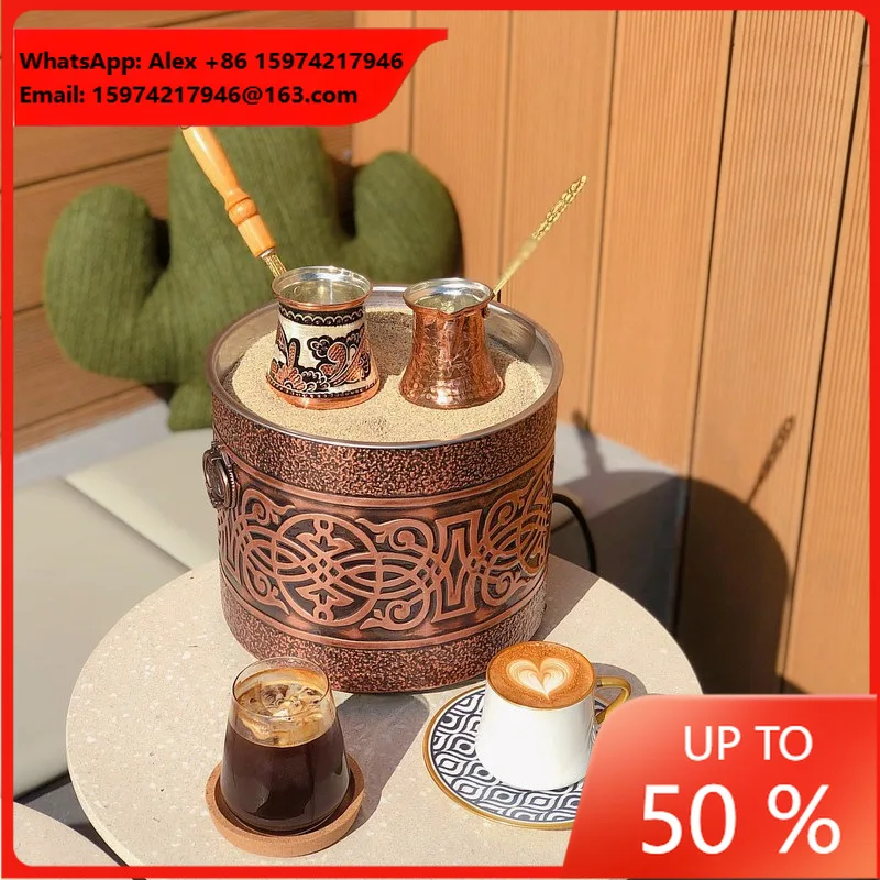 Authentic Turkish Arabic Pod Electric Hot Sand Coffee Maker Heater Machine Temperature Control Stainless Steel Household Outdoor
