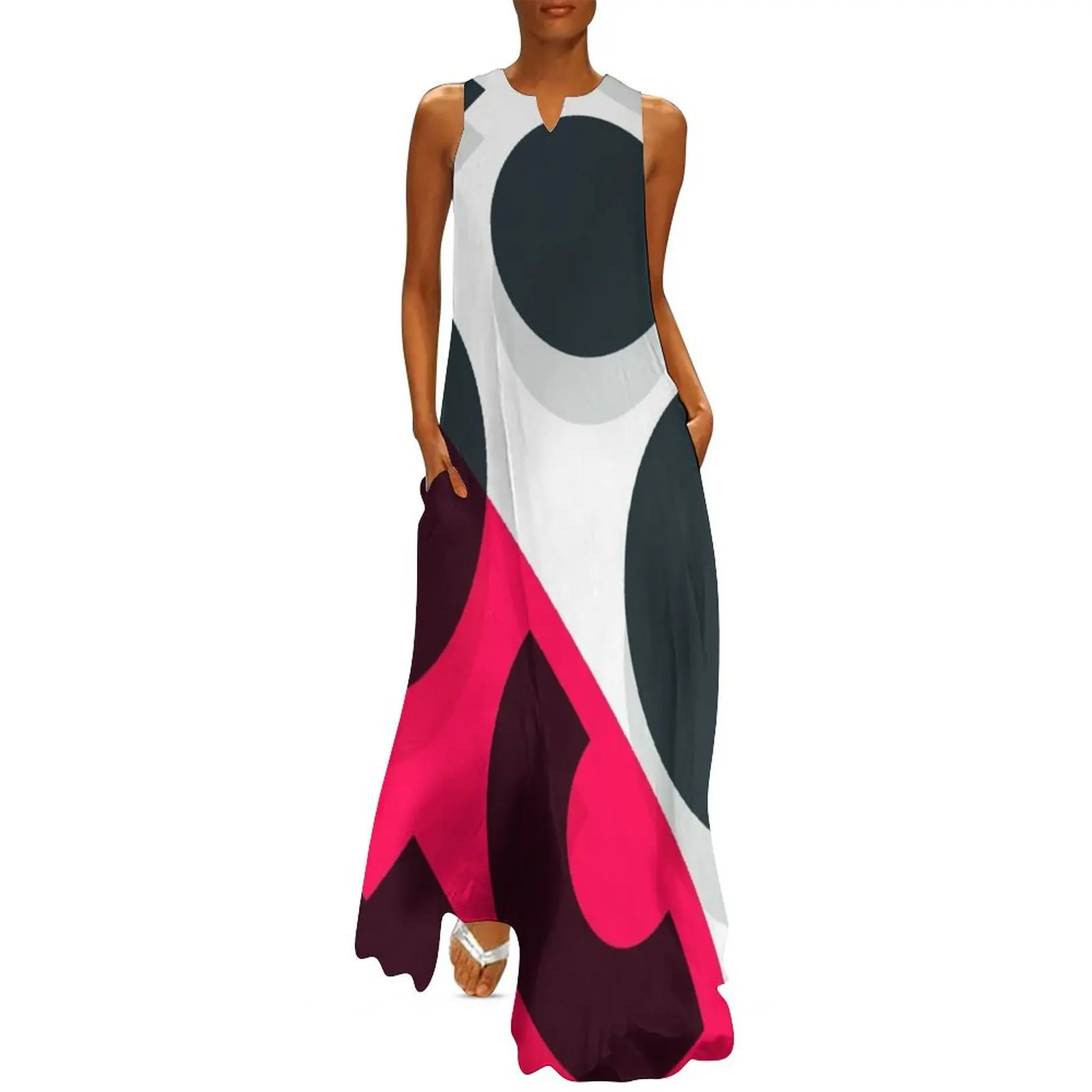 Minimal Abstract Art Pattern Geometric Long Dress elegant women's dresses sale long dresses for women prom clothes