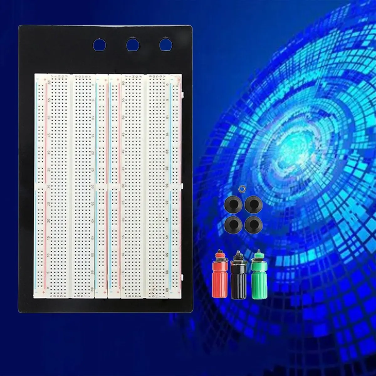 【Home-Accessories】Solderless Breadboard Protoboard 1660 Positions Multifunctional Convenient Portable -204 with Banana Jacks
