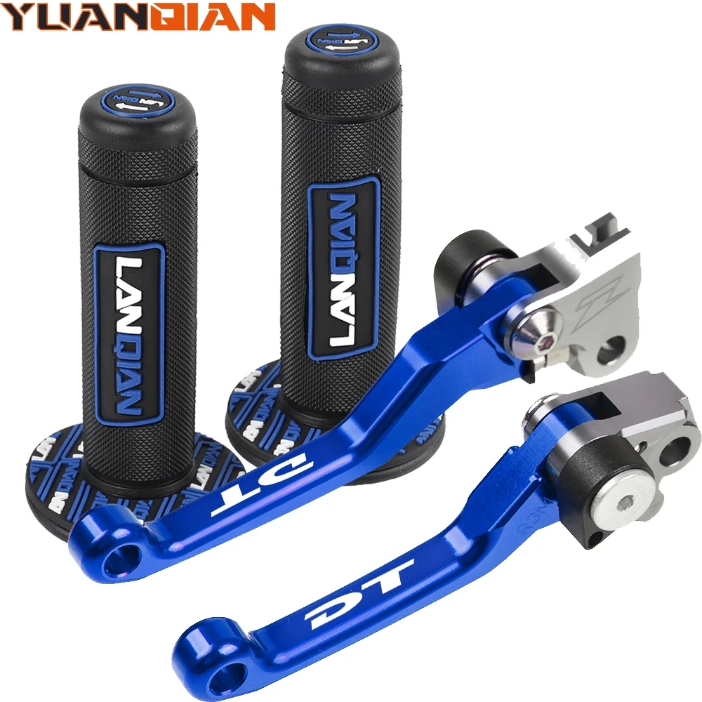 For YAMAHA DT200 DT 200 1988-1994 1993 1992 1991 1990 1989 Dirt Bike Motorcoss CNC Pivot Brake Clutch Levers & Handlebar grips