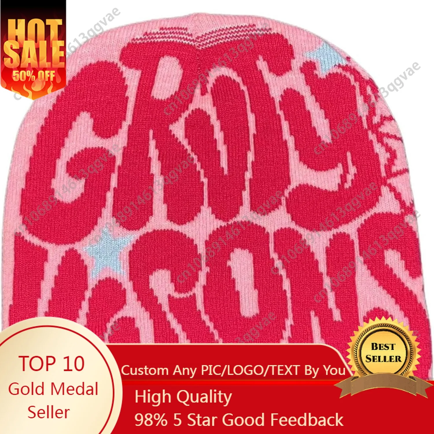 

Rvnsu Y2K Beanies Letter Printing Knitted Hat Fashion Hip Hop Trend Beanie Winter Warm Woolen Hat for Women Man Pullover Hat