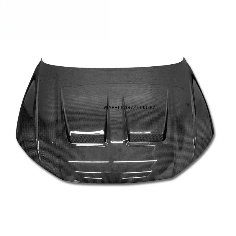For 2017+Q8 Upgrades MS-Type Dry Carbon Fiber Engine Hood for Automotive High Quality Dry Carbon Fiber Engine Cover