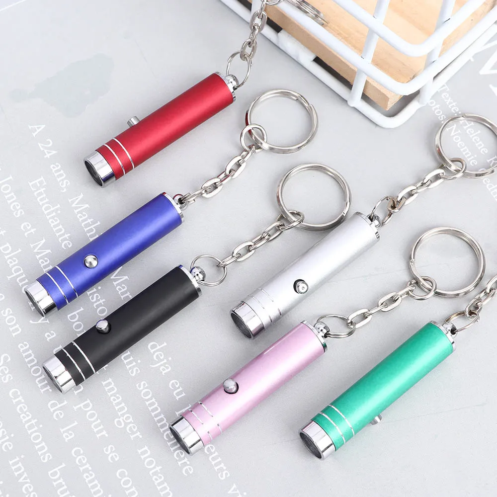 Mini Aluminum UV Flashlight LED Key Chain Ultra Violet Light Torch Keyring Pocket Pen Light Lamp for Marker Checker Detection