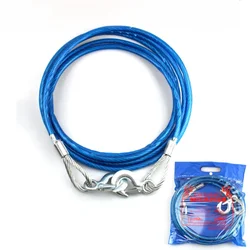 Car Tow Rope 5*12 Auto Pull Roped 3-7 Tons Steel Wire Tow Ropd Traction Roping Trailer Pulls Rope Car Rescue Tool