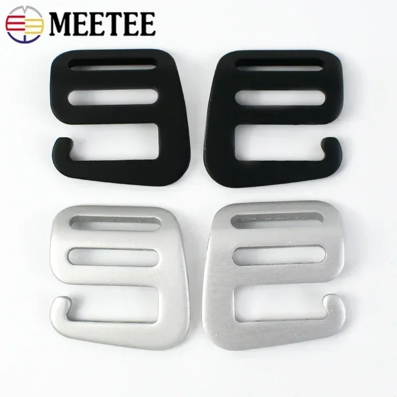 

2-10Pcs Meetee Metal G Hook Buckles 20/25mm Triple Sliding Adjustment Buckle Clasp for Bag Backpack Webbing Hardware Accessories