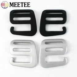 2-10Pcs Meetee Metal G Hook Buckles 20/25mm Triple Sliding Adjustment Buckle Clasp for Bag Backpack Webbing Hardware Accessories