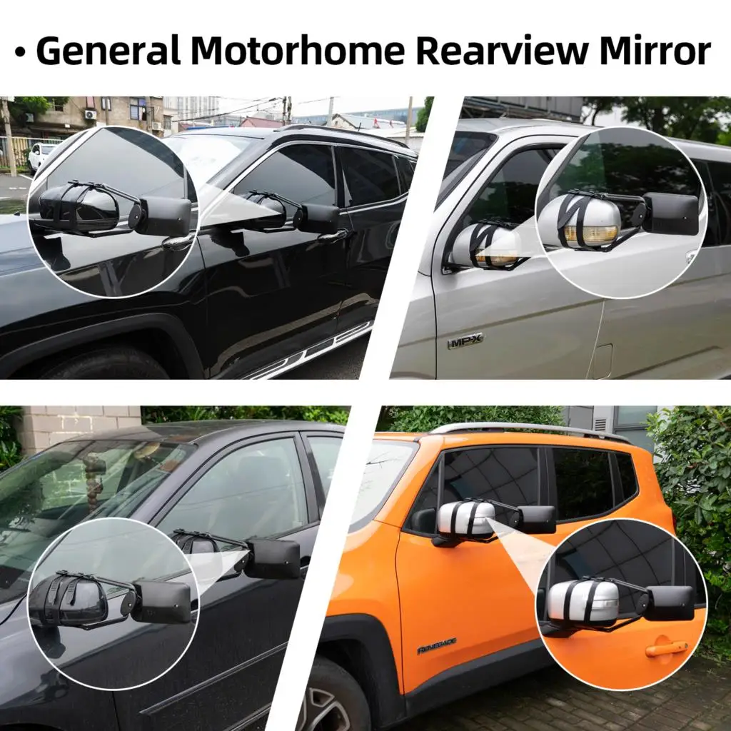 2X Universal Towing Mirror Tow Mirror Caravan Trailer Car Rear View Mirror Blind Spot Convex Wide Angel Safe Hauling Extension - view 5