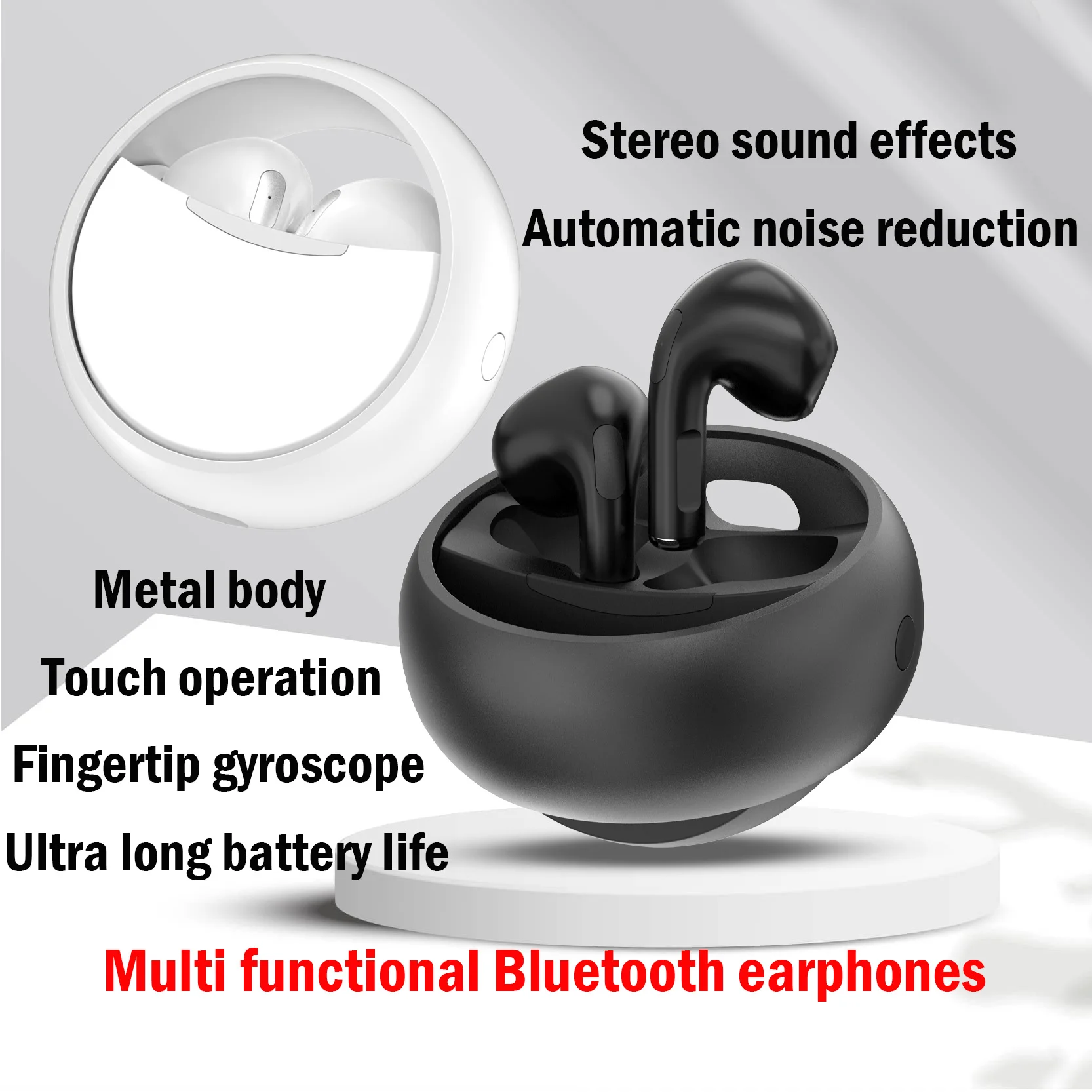 

New Bluetooth TWS Earphones with Noise Reduction, Gaming Gyro Toys, Long Range, Multi functional, HD Sound Quality Earphones