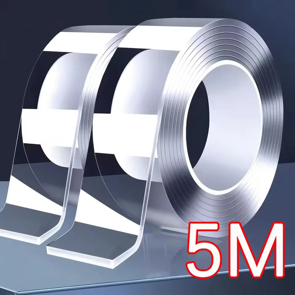 Cinta Adhesiva de Doble Cara Ultrafuerte 3M Nano, Cinta Impermeable para Electrodomésticos de 5M, Cinta Adhesiva Multiusos de 2M, Adhesivos para Pared, Mejoras para el Hogar
