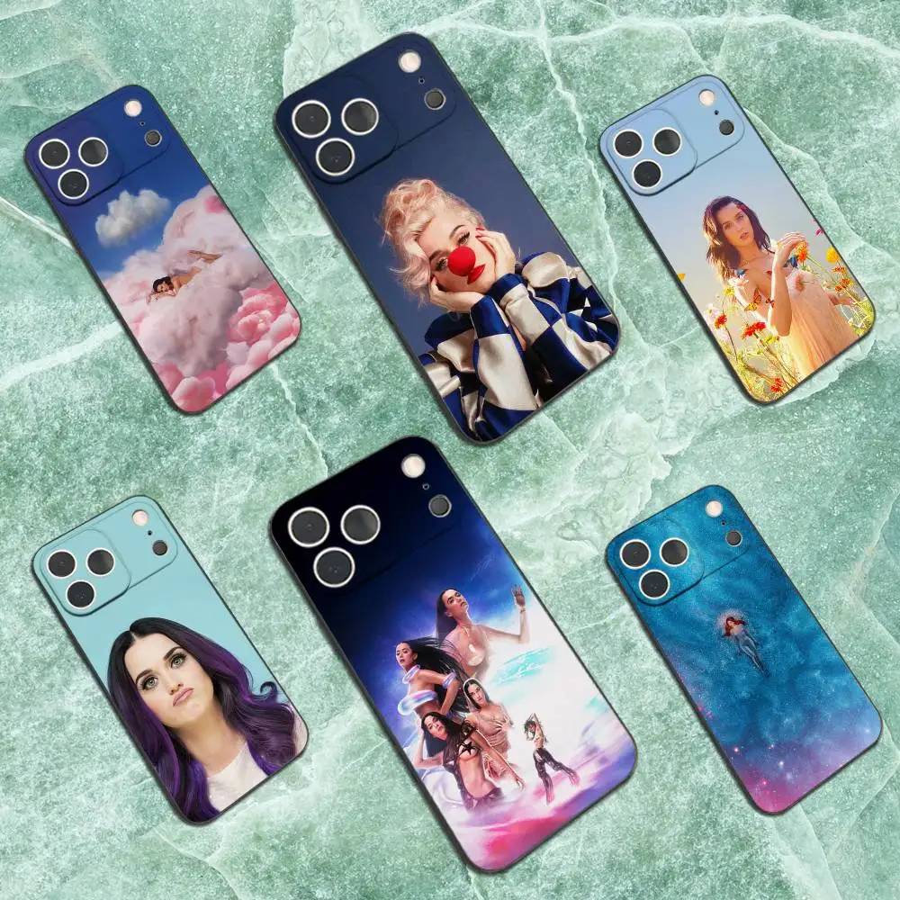 

Singer K-Katy P-Perry Roar For iPhone 12,16,11,14,15,17,13,X,Mini,SE,Max,8,7,XR,XS,Plus,Pro,Soft Silicone Black Case