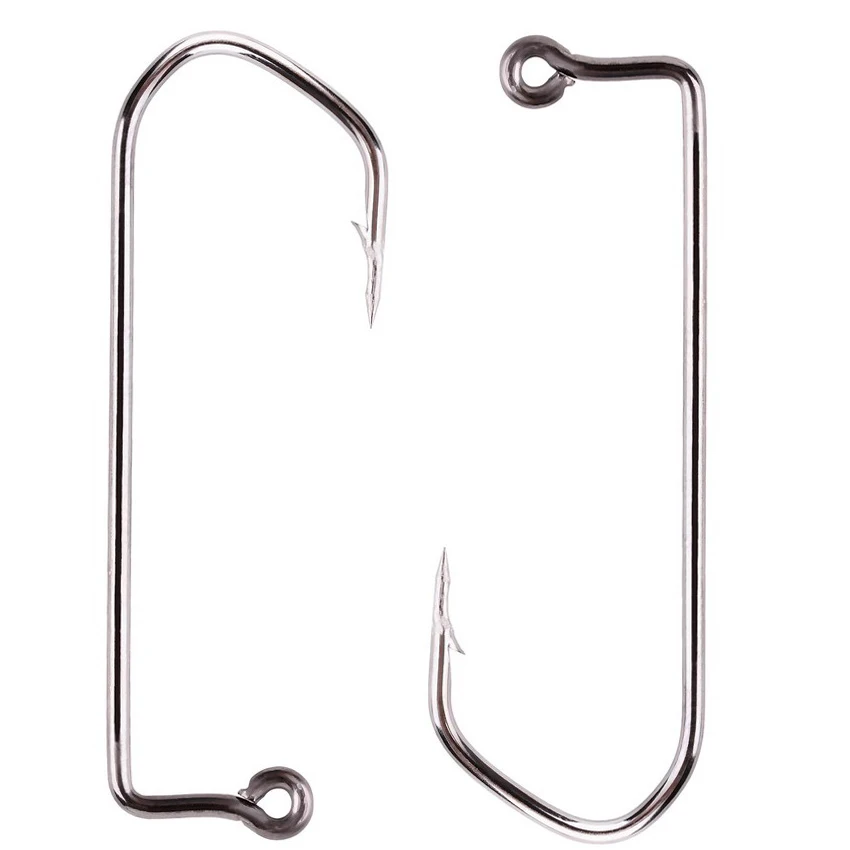 100pcs 7150 Jig Fishing Hooks Barbed Black Hook High Carbon Steel Pesca Barbarian 90 Degree Fishhook Size 6/0# to 1# Hook