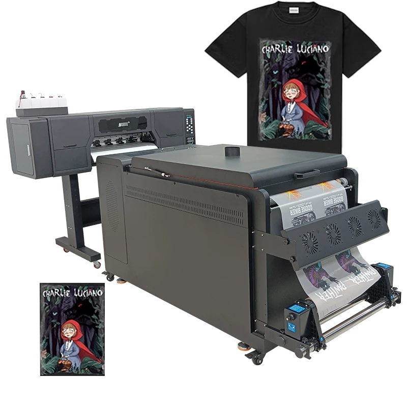 Low-cost printing bag t shirt hat DTF printer A1 size four i3200 heads Efficient production with faster auto shaker