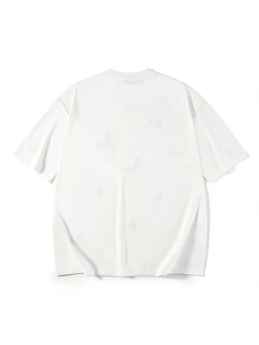 Summer New Round Neck Embroidery Pure Cotton Loose Casual Short-Sleeved T-Shirt Men And Women Couple
