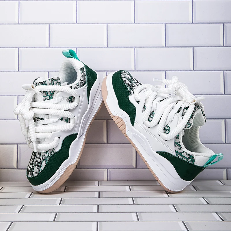 أحذية كاجوال بحبل قذر متخصصة للطلاب أحذية رياضية متعددة الاستخدامات للزوجين نعل سميك للرجال والنساء