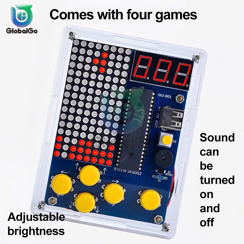 

DIY Game Board Kit 51 SCM Chip Retro Electronic Soldering Practice Console Maker Small Production student lab