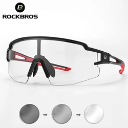 ROCKBROS Photochromic Bicycle Glasses UV400 Bike Goggles Glasses MTB Road Sports Eyewear Sunglasses Large Frame Cycling Glasses