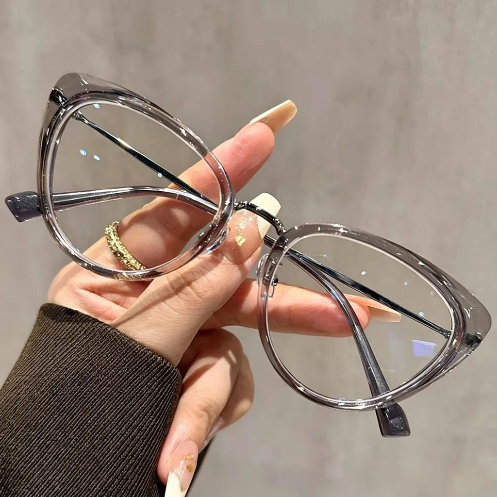 KLASSNUM New Cat-eye Anti Blue Reading Glasses Magnifing Lens Man Eyepiece Plus Presbyopia Glasses 0+1+1.5+2.0+2.5+3.0+3.5+4.0 ﻿