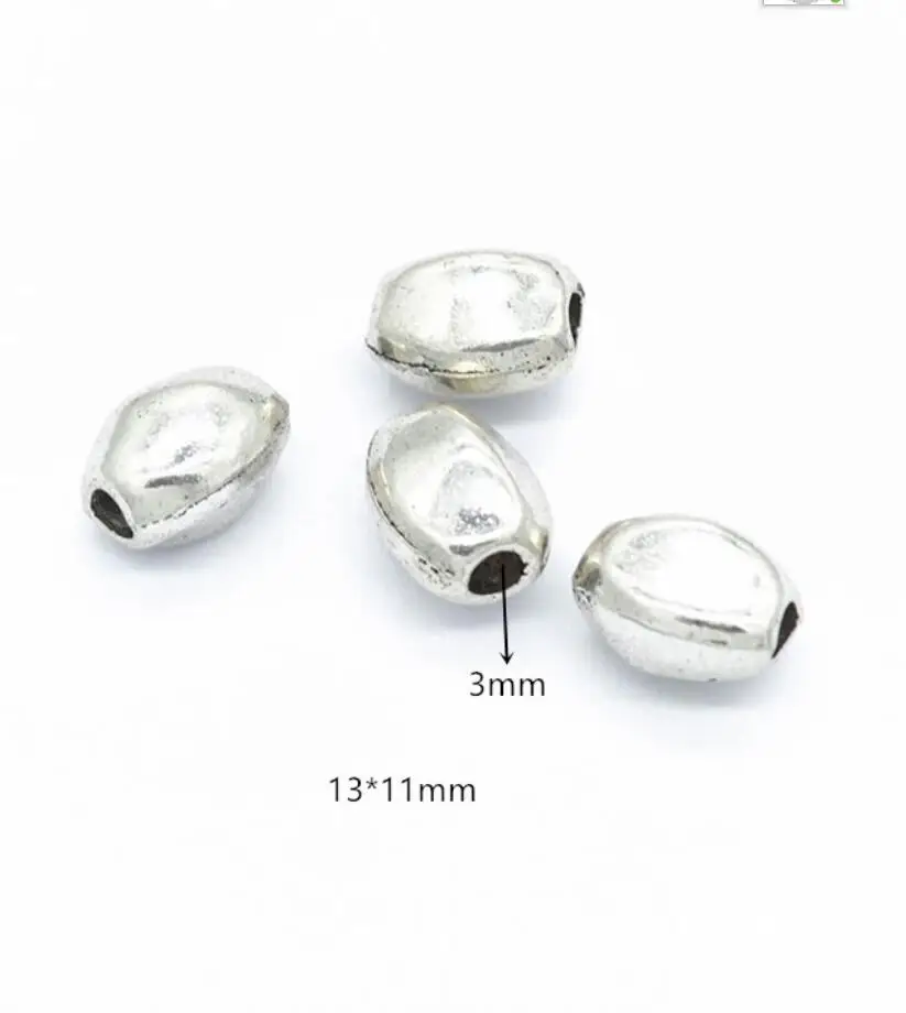 8pcs 13*11mm Hole 3MM Silver Plated Tube Spacer Beads,Beading Beads,Cut Corrugated Beads For DIY Bracelets Necklace Making F0897