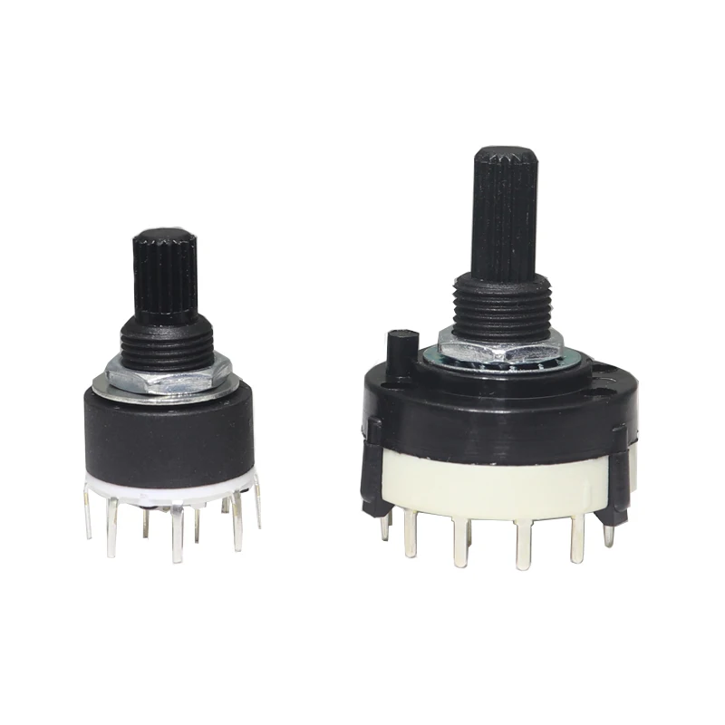 【5PCS】 SR16 RS26 Rotary Switch 1 2 3 4 Pole Position 3/4/5/6/8/12 Selectable 16mm 26mm  Gear Band Switch Handle length 15/20mm
