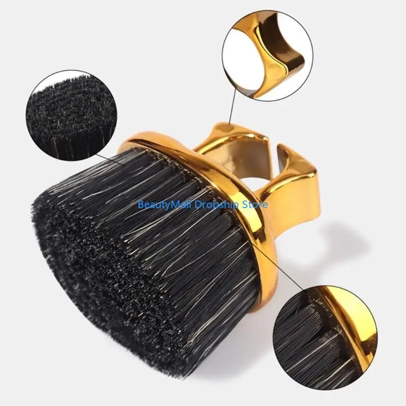 40JD Hairdresser Dust Brush Anti Static Beard Comb Salon Hair Brushes Shaving Men Mustache Brush Cleaning Tool