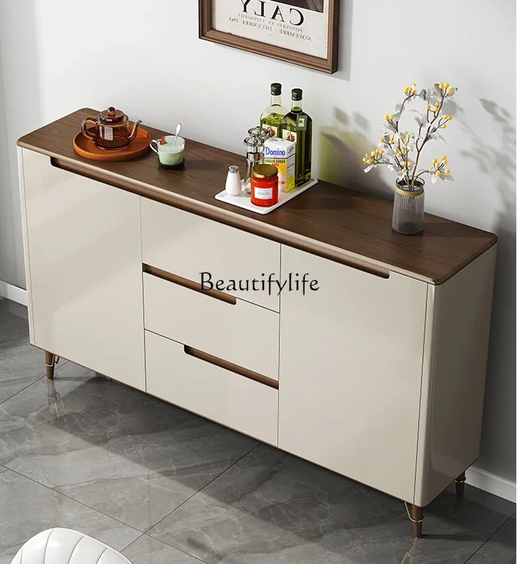 

FG40The Pattern of Walnut Solid Wood Sideboard Wall Integrated Bright Paint Locker