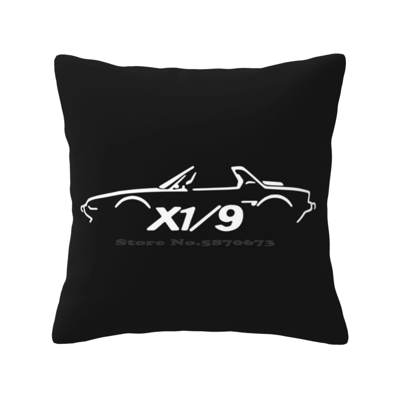 Fiat X1 / 9 Funny Cute Decor Square Pillowcase Fiat X1 9 X19 Milano Torino Italy 127 128 Miata Bertone Dad Fathers Day