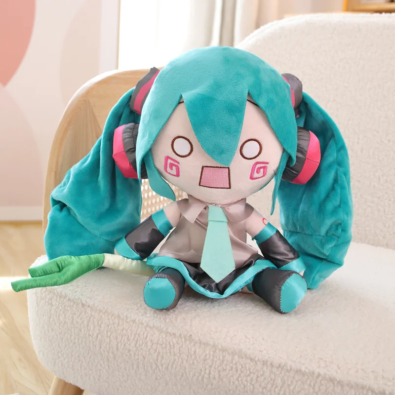 

Anime Cute Cartoon Soft SEGA Hatsune Miku Spring Onion Plush Toys Miku Fufu Dolls Preciality Collection Toys Gift For Girls