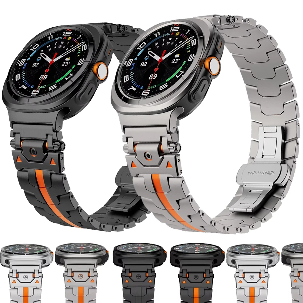 

Stainless Steel Metal Strap for Samsung Galaxy Watch Ultra 47mm Titanium Alloy Watchband for Galaxy Watch Ultra Replaceable Band