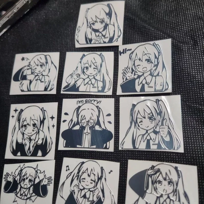 Hatsune Hatsune Miku animation peripheral metal decorative sticker miku mobile phone computer laptop waterproof sticker gift wholesale - Aliexpress Deal