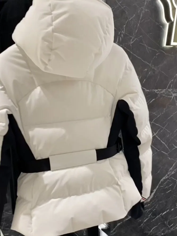 Ele ort Women's down Jaet White Slim Fit Snow Skiing Coat Thi Outerwear Sli Winter 2025 New Arrival
