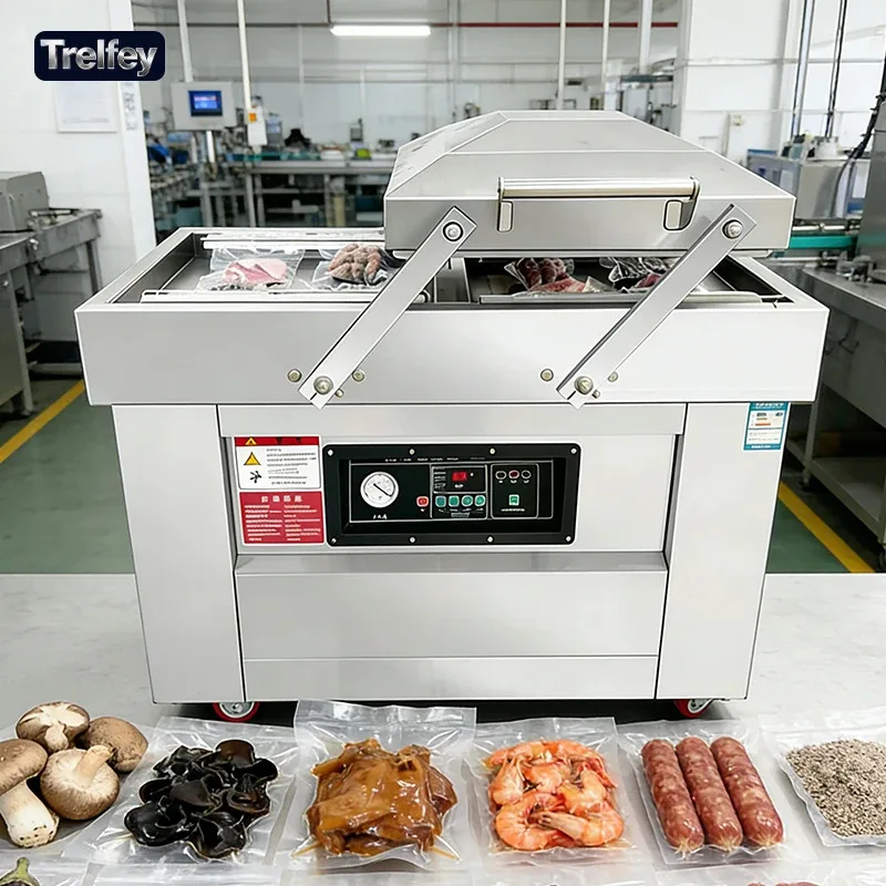 

For Sea Shipping CustomizedProgrammable Industrial Vacuum Packaging Machine Digital Control Double Chamber Sealer for Precise Pa