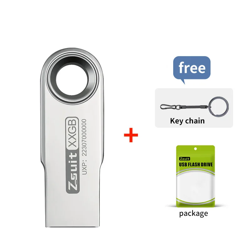 ZSUIT 10 stks/partij Metalen USB Flash Drive 64GB Pen Drive 4GB 8GB 16GB Pendrive 32GB Memory Stick 128GB USB Opslag Stick Gratis LOGO