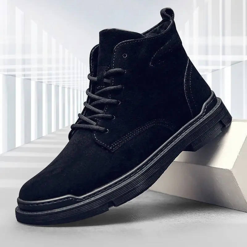 Men's boots 2025 autumn winter snow boots  short boots  workwear shoes British style men's shoes