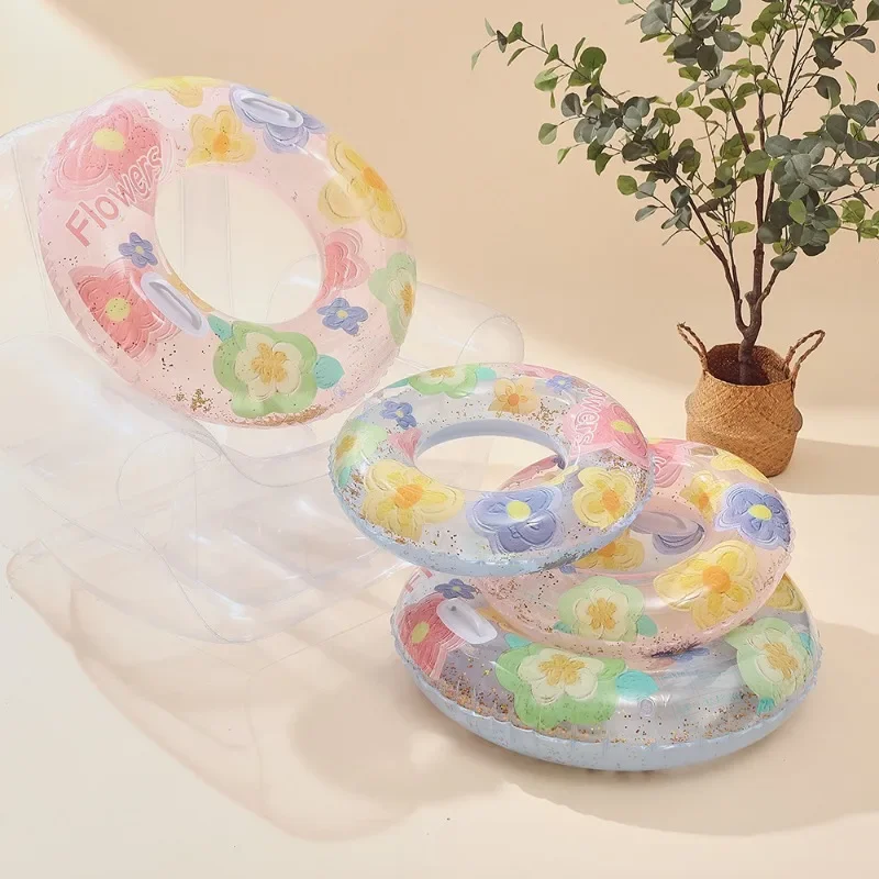 لعبة زهور الربيع القابلة للنفخ، حلقة سباحة صيفية، حمام سباحة خارجي، ألعاب مائية عائمة قابلة للنفخ للأطفال والكبار