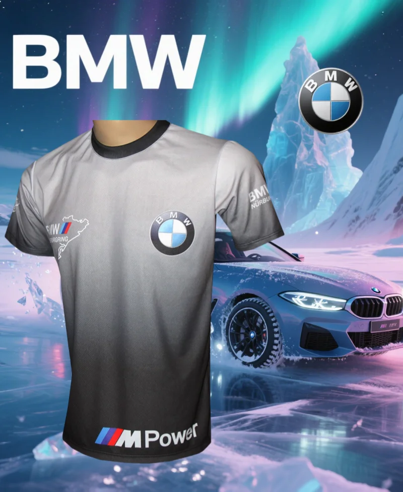 

2025 Summer BMW Nürburgring Motorcycle Racing Brand Men's T-Shirt Short Sleeve T-Shirt Fast Drying Comfortable Breathable Casual