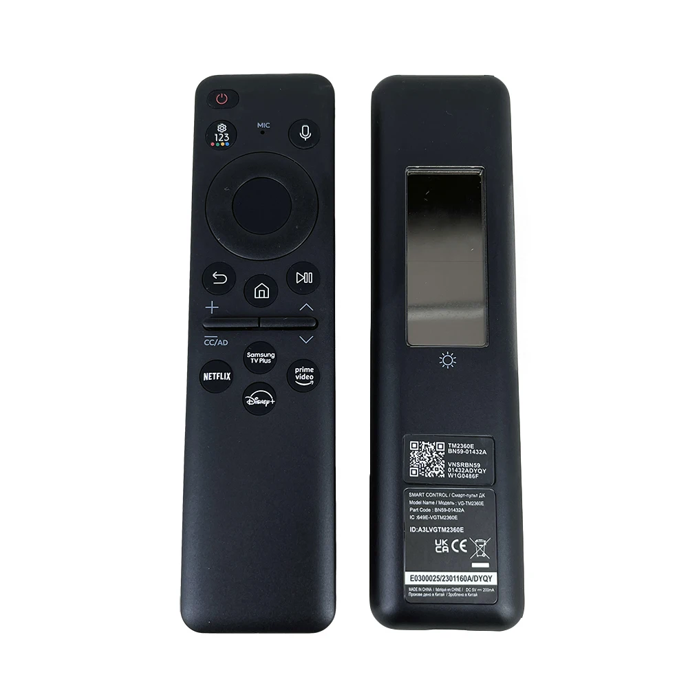 Remote Control use For Samsung TV Voice Solar Cell Rechargeable BN59-01432A LS03C Q60C Q70C Q80C N800C QN900C S95C