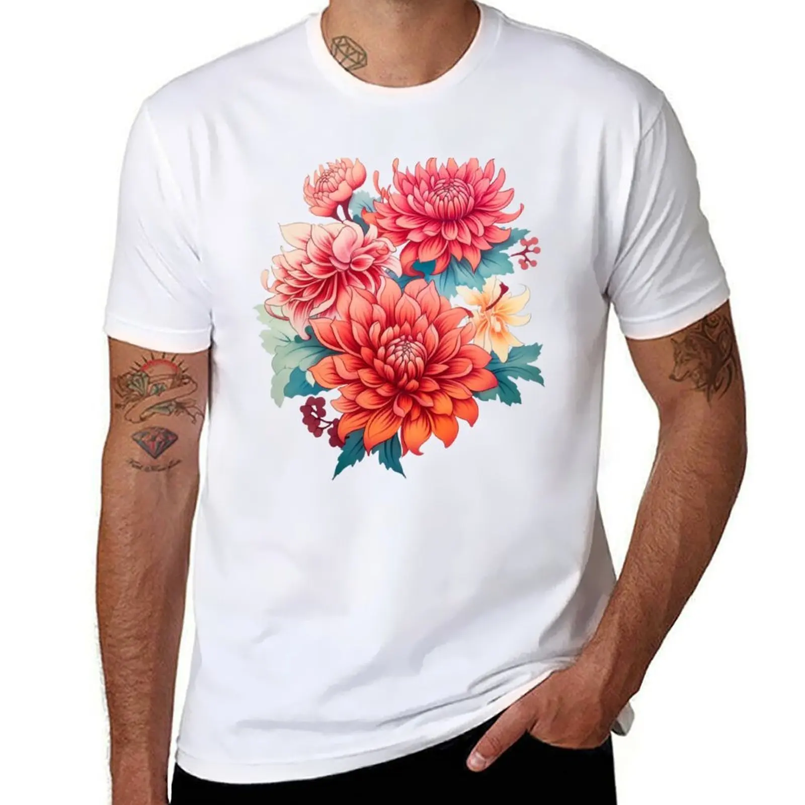 

Dahlias Graphic G1 T-Shirt t shirts for man graphic tees man t shirts for men t shirt man luxury T-Shirt