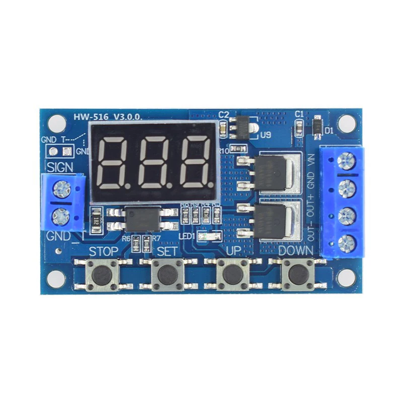 تيار مستمر 12 فولت 24 فولت المزدوج MOS LED تأخير الوقت الرقمي التتابع الزناد دورة الموقت تأخير التبديل لوحة دوائر كهربائية توقيت وحدة التحكم لتقوم بها بنفسك #3