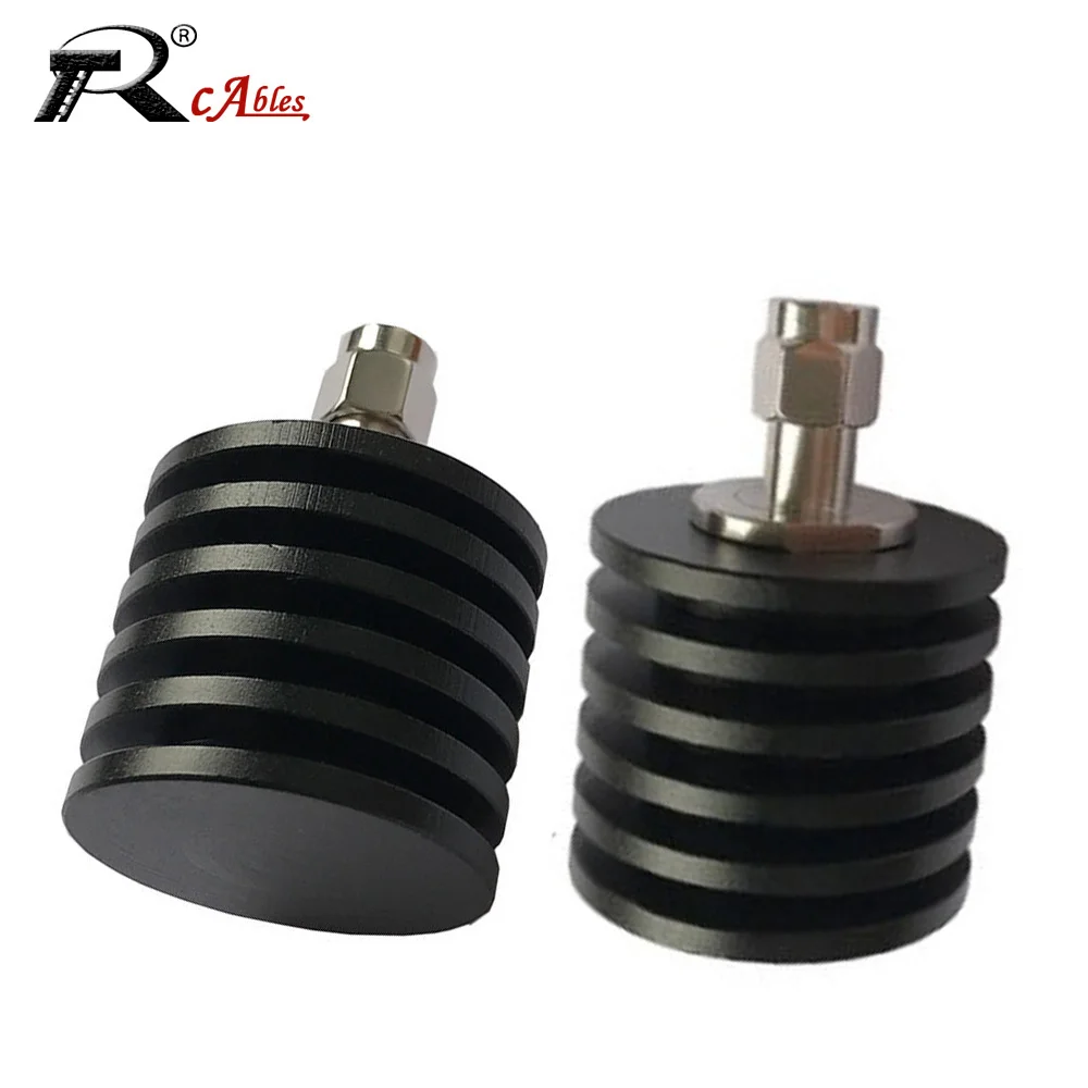 1PC 5W 10W 25W 50W 100W 3GHz 6GHz 50Ohm SMA Male Plug Connector RF Coaxial Termination Dummy Load Nickel Plated RF Accessories