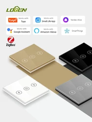 LOUYSGEN Zigbee Dimmer Switch EU Wall Touch Dimmer Switch Smart Life Voice Control Alexa Google Home Alice 220V Need Neutral