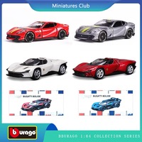 Bburago 1:64 Ferrari 812 Competizione SP3 Diecast Vehicle Model Cars True Scale Miniatures Toy Gift