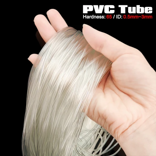 Tubo capilar transparente de PVC, manguera de plástico pequeña con diámetro interior antidoblado y antiarañazos de 0,5/0,8/1,2/1,5/2mm