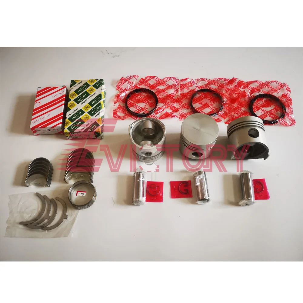 

For KUBOTA repair kit D750 engine piston ring bearing gasket kit + valve guide + water pump